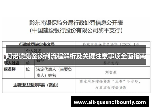 阿诺德免签谈判流程解析及关键注意事项全面指南 阿诺德免签谈判流程解析及关键注意事项全面指南